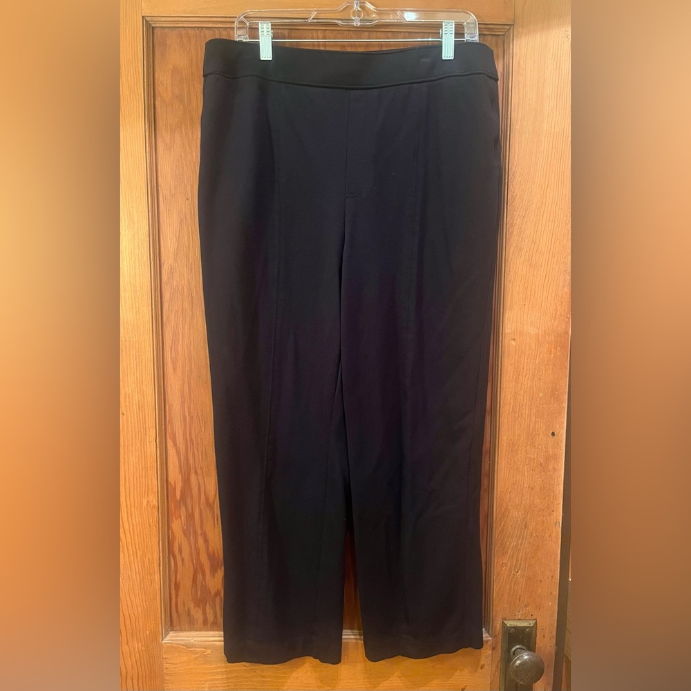 Nine West Ladies Elastic Waist Straight leg Black Pants